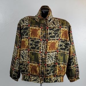 Vintage Silk Bomber Jacket Women S Oversized 90s Y2K Zip